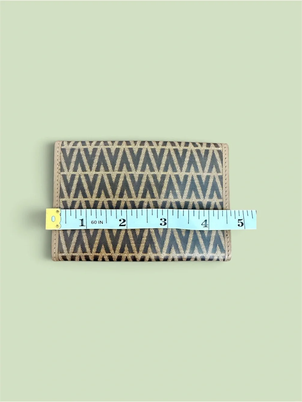 Valentino Women's Brown Monogram Card Holder Wallet